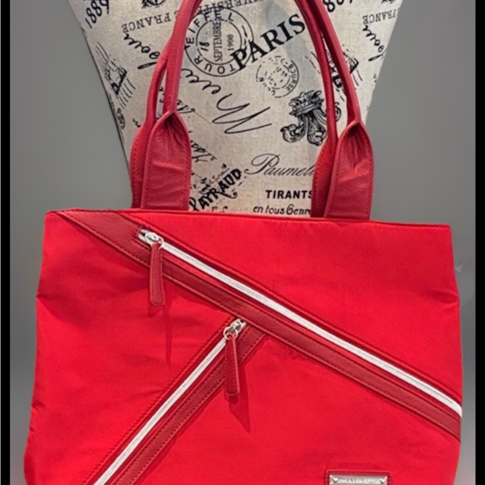 /Nine West Fabric/Leather Red Women's Shoulder Bag